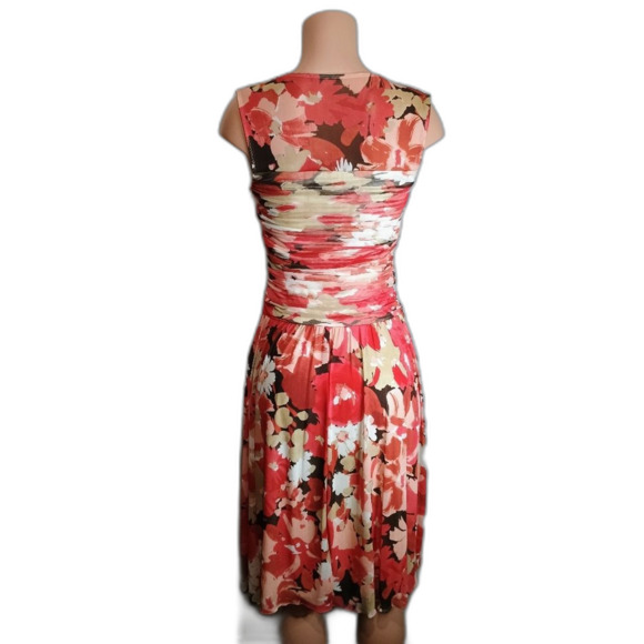 Sangria Floral Red and White Women's Dress Size 8 - Picture 2 of 2